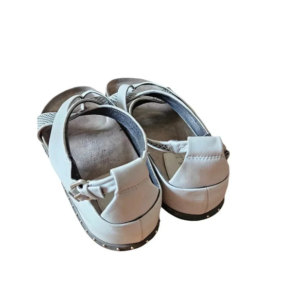 LAMB  Bellatrix Crisscross Gray Leather Women's Flats Sandals Shoes Size 9. - Picture 9 of 10